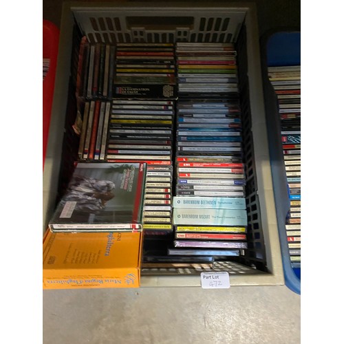 472 - 11 Boxes of mainly classical & operatic CDs & box of music magazines inc. gramophone