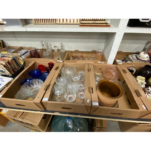 381 - 13 Boxes inc. Christmas decorations, commemorative ware, boxed glass punch bowl & cups, metal wares ... 