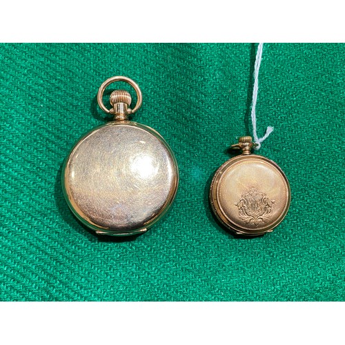 299 - C. Lumsden & Son gilt fob watch & Swiss made pocket watch