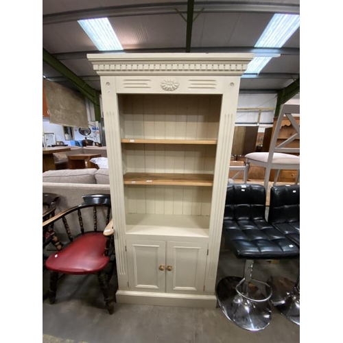 158 - Painted pine bookcase (183H 89W 35D cm)