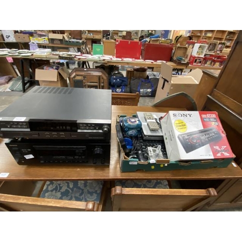 175 - LG ADR-620 digital recording system, Onkyo TX-DS575X AV receiver, Panasonic DVD player with power le... 