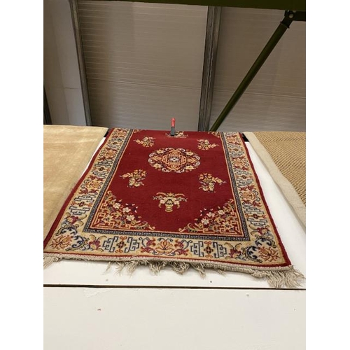 183 - Persian style red ground rug 150 x 93cm