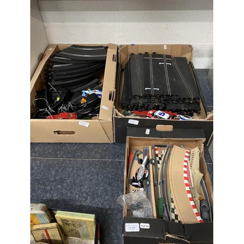 434 - 3 Boxes of Scalextric track controllers & vehicles inc. Hornby Mini Cooper, Mercedes CLK, Tri-ang As... 