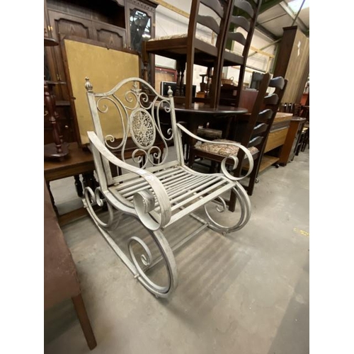 83 - Metal garden rocking chair (65W cm)