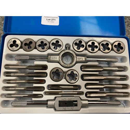 271 - Metal cased tap & die set