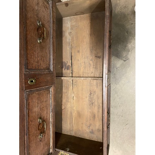 91 - 17th Century oak chest (94H 103W 54D cm)