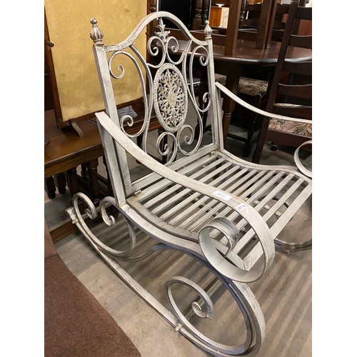 83 - Metal garden rocking chair (65W cm)