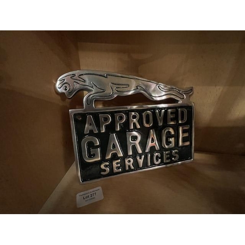 277 - Jaguar approved garage plaque