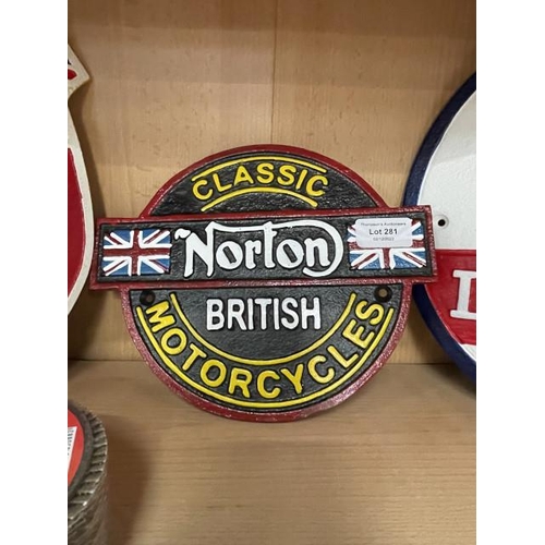 281 - Norton classic British motorcycle