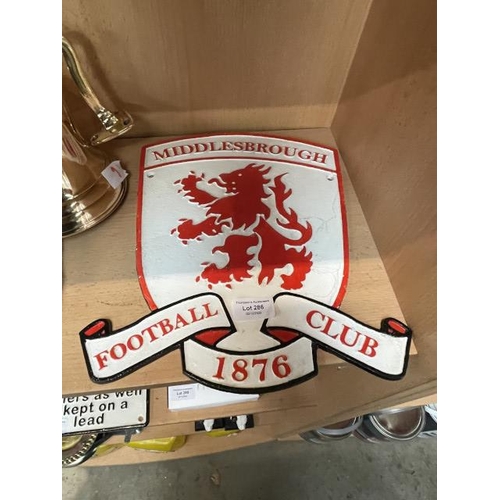 286 - Middlesbrough FC plaque