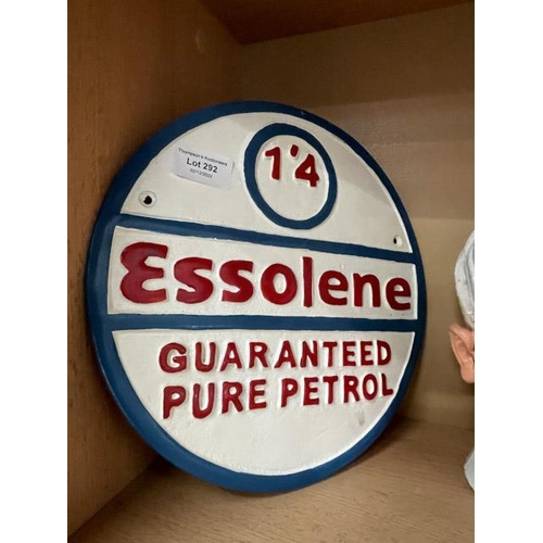 292 - Aluminium Essolene plaque