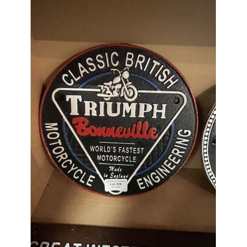 298 - Triumph motorcycle plaque