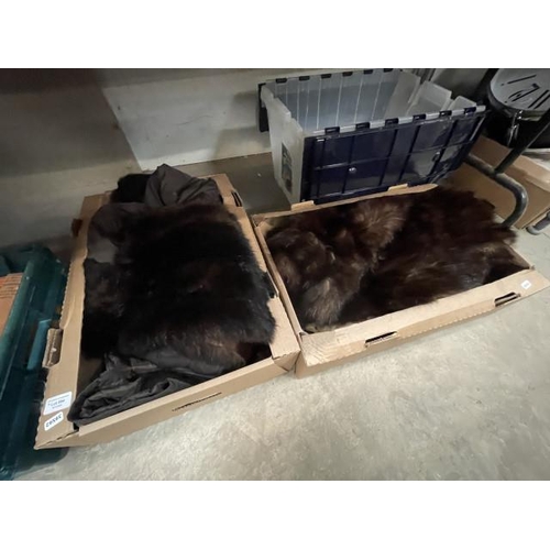 554 - 2 Boxes of assorted furs