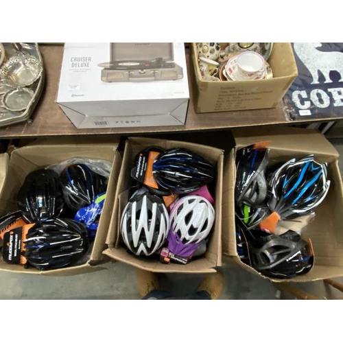 562 - 3 Boxes of cycling helmets etc (all NEW)