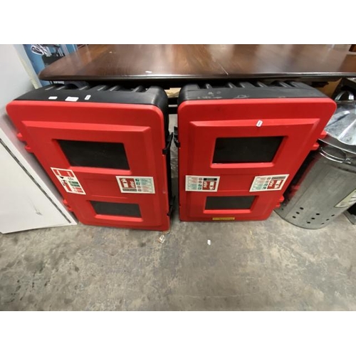 592 - 2 Fire extinguisher cabinets (no extinguishers) (72H 55W 28D cm)