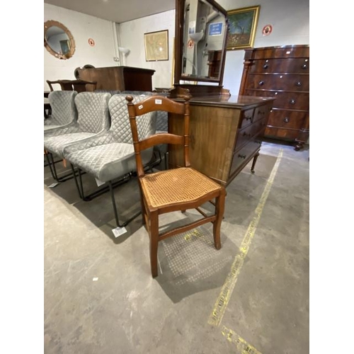 72 - Edwardian cane seated bedroom chair