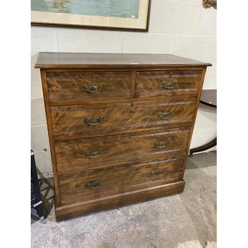 77 - Edwardian chest of drawers (106H 101W 50D cm)