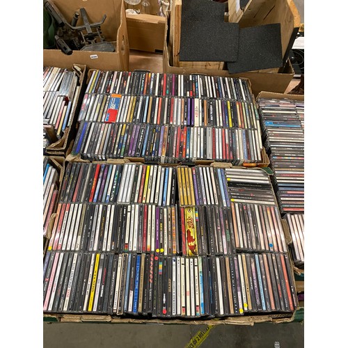 555 - Large quantity of assorted DVDs, LPs inc. Gilbert O' Sullivan, Elaine Page, John Williams, CDs inc. ... 