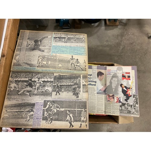 534 - 8 Boxes of football related scrap books