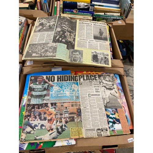 534 - 8 Boxes of football related scrap books