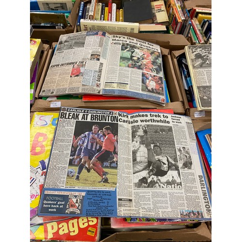 534 - 8 Boxes of football related scrap books