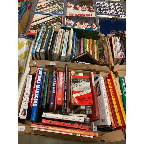 537 - 14 Boxes of football related books inc. The Essential History of Celtic, Rothman's Football Year Boo... 