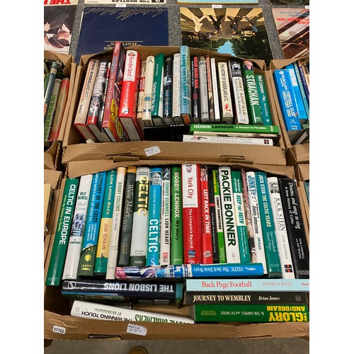 537 - 14 Boxes of football related books inc. The Essential History of Celtic, Rothman's Football Year Boo... 