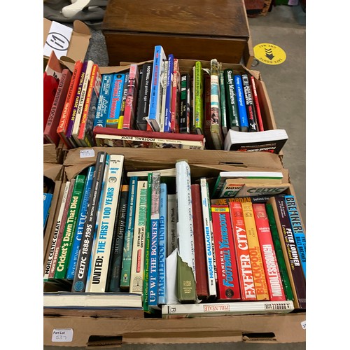 537 - 14 Boxes of football related books inc. The Essential History of Celtic, Rothman's Football Year Boo... 