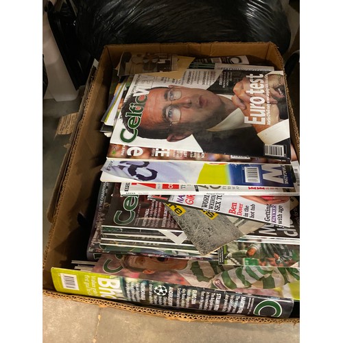 539 - 8 Boxes of football related magazines inc. Celtic & Leeds United