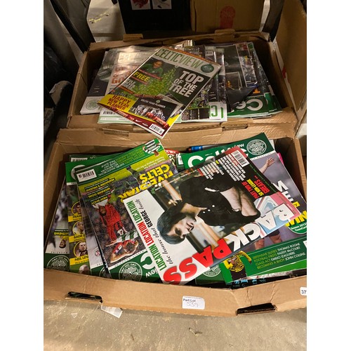 539 - 8 Boxes of football related magazines inc. Celtic & Leeds United