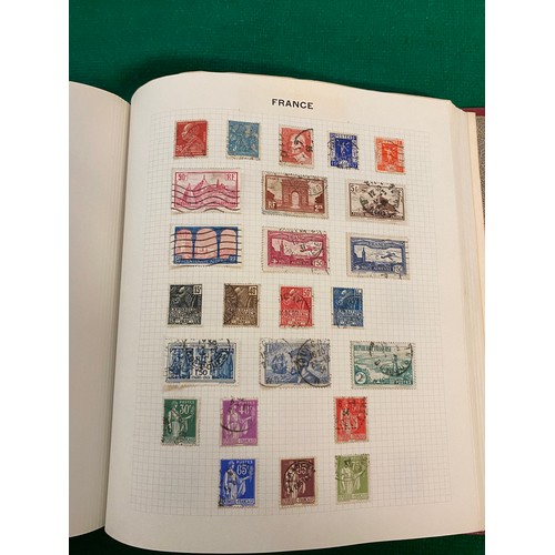 309 - 3 Albums of stamps & 1 album of FDCs inc. Penny Reds, Penny Blues, foreign etc