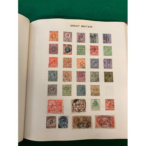 309 - 3 Albums of stamps & 1 album of FDCs inc. Penny Reds, Penny Blues, foreign etc