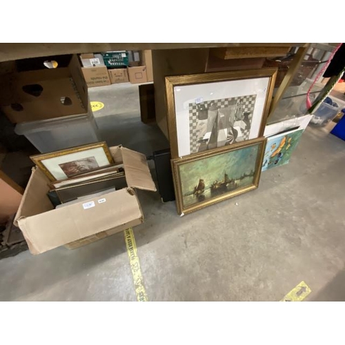 482 - Quantity of assorted framed pictures & prints