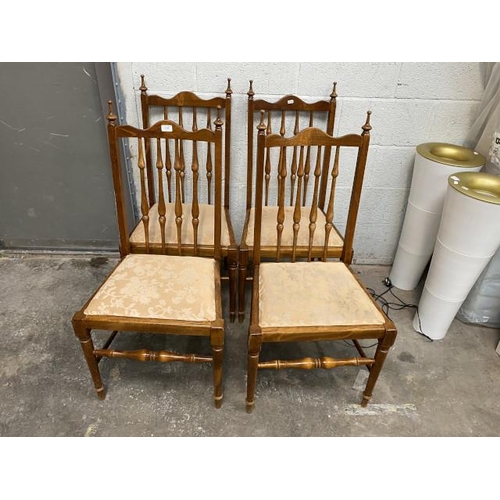 64 - 4 Cryer Craft elm dining chairs