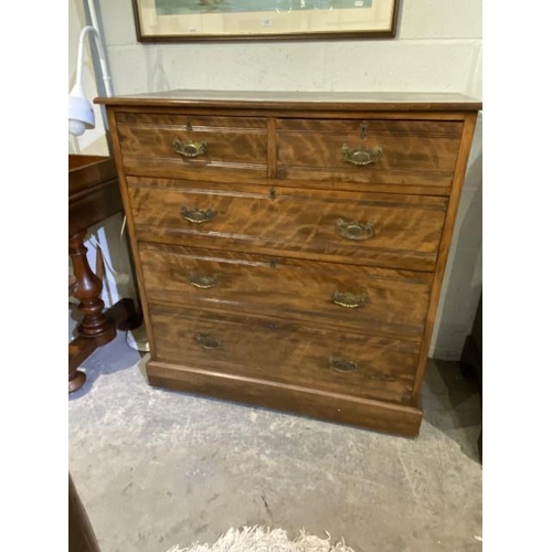 87 - Edwardian chest of drawers (106H 101W 50D cm)