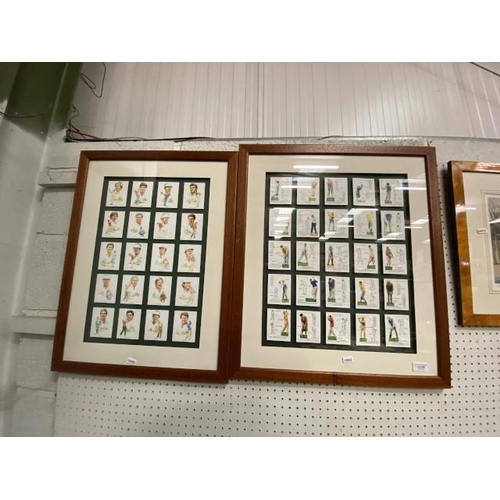 209 - Framed set of 25 Players golfing cigarette cards (64x56cm) & framed set of 20 golfing cigarette card... 