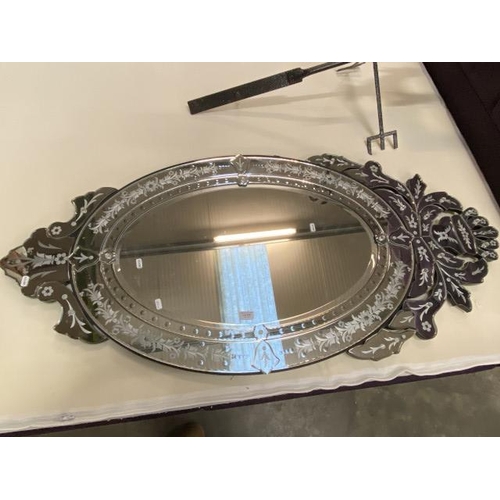 435 - Venetian style wall mirror (141x66cm)