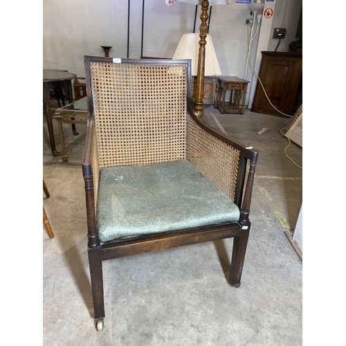 73 - Edwardian Bergere bedroom chair (59W cm)