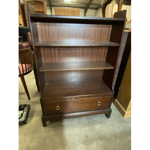 96 - Stag Minstrel mahogany waterfall bookcase (112H 76W 30D cm)