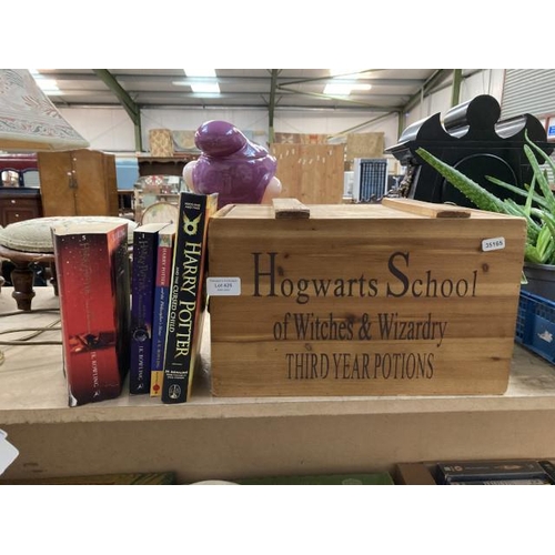 Hogwarts School of Witches & Wizardry box, 4 J.K. Rowling books inc. Harry Potter & The Order of the Phoenix, Philosopher's Stone x 2 & Cursed Child