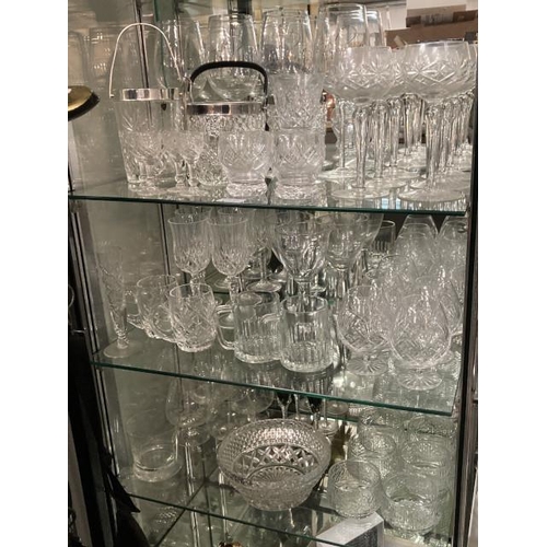 327 - Waterford crystal ice bucket, Edinburgh posy vase, set of 6 Webb Corbett glasses, Set of 6 cut glass... 