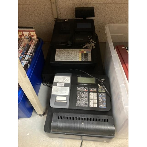 435 - Casio Electronic Cash Register SE-G7 with keys, SAM4S electronic cash register NR-500 with keys