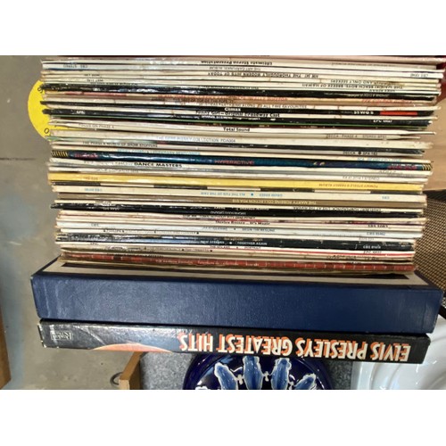 459 - Box of LP's inc. Johnny Cash, John Lennon, Jimmy Shand, David Essex etc