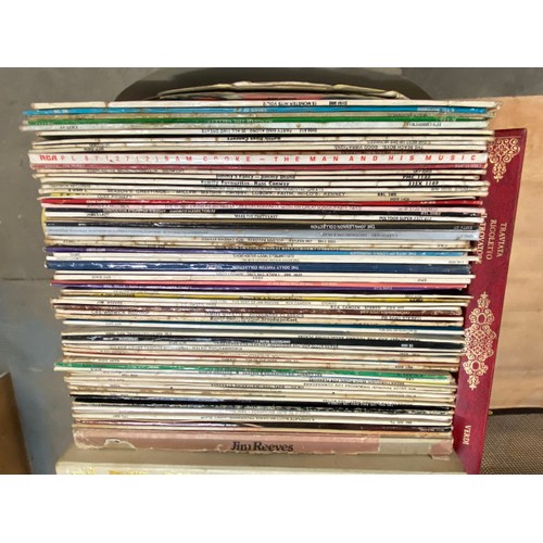 459 - Box of LP's inc. Johnny Cash, John Lennon, Jimmy Shand, David Essex etc