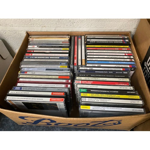 384 - 2 boxes of classical music DVD's & 3 boxes of classical music CD's