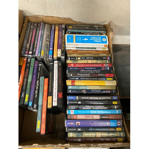 384 - 2 boxes of classical music DVD's & 3 boxes of classical music CD's