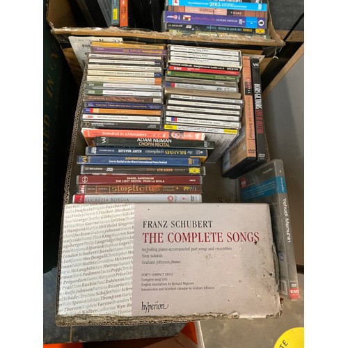 384 - 2 boxes of classical music DVD's & 3 boxes of classical music CD's