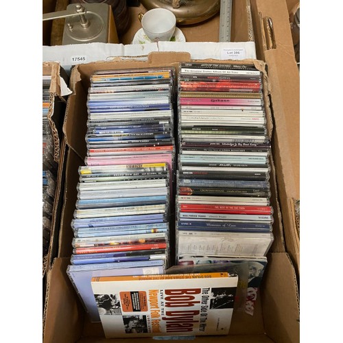 387 - 6 Boxes of CDs inc. classical, classical rock, musicals, guitar music, rock pop, jazz swing, country... 