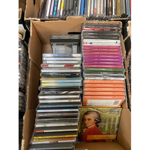 387 - 6 Boxes of CDs inc. classical, classical rock, musicals, guitar music, rock pop, jazz swing, country... 