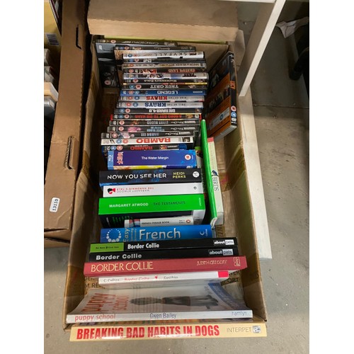 535 - 6 Boxes of CDs, DVDs & books inc. Tales of the Old Gamekeepers, Magic of Cornwall, Millers Antiques ... 